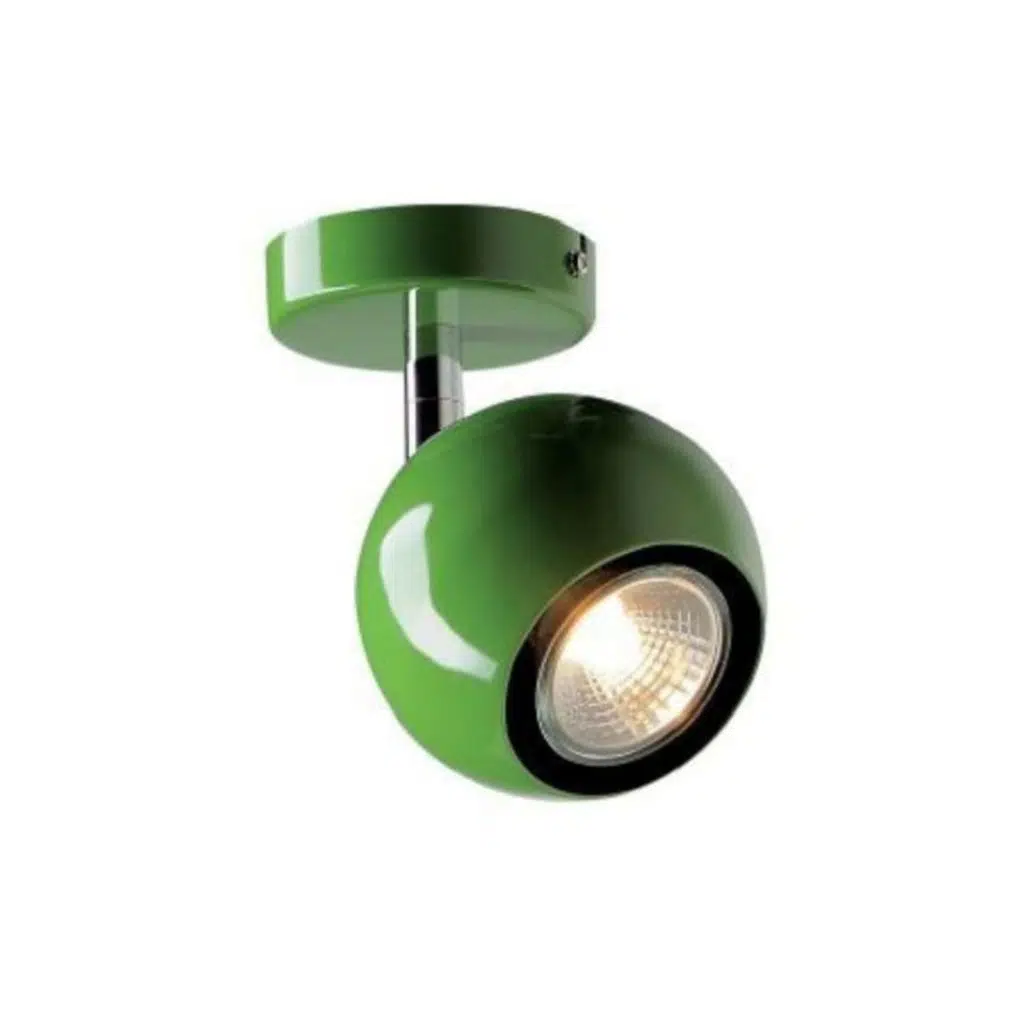 Banker Yeşil GU10 Duy LED Küre Aplik Krom Detaylı Hareketli Başlık Tasarruflu Spot