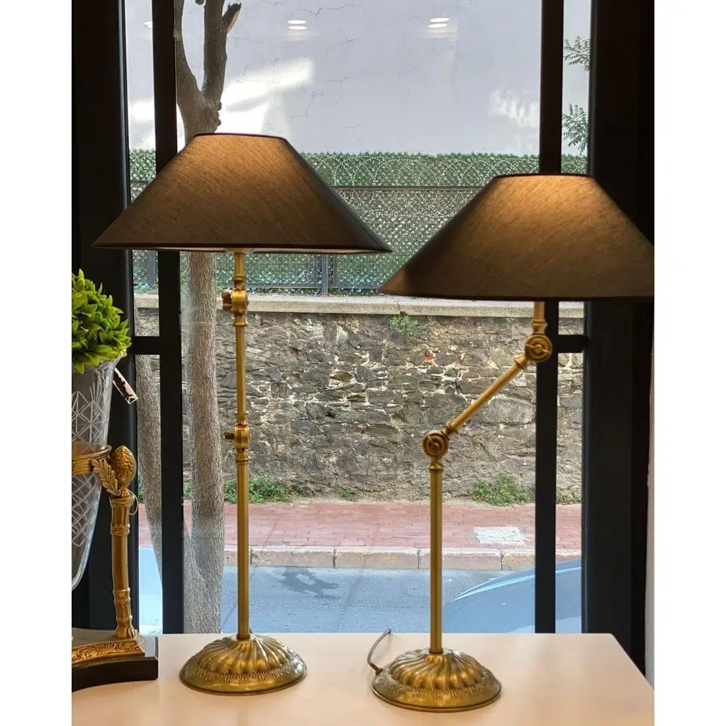 MYLİGHTS RUSTİK VİNTAGE RETRO MASA LAMBASI ABJUR MAFSALI HAREKETLİ 