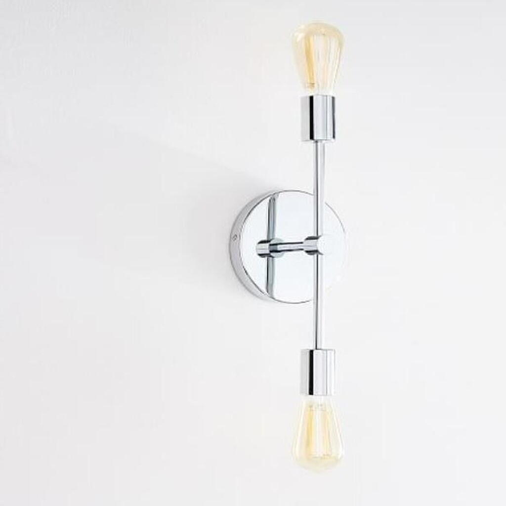 DEMET HABEK MYLİGHTS MODERN KROM APLİK İKİLİ DUVAR LAMBASI E27