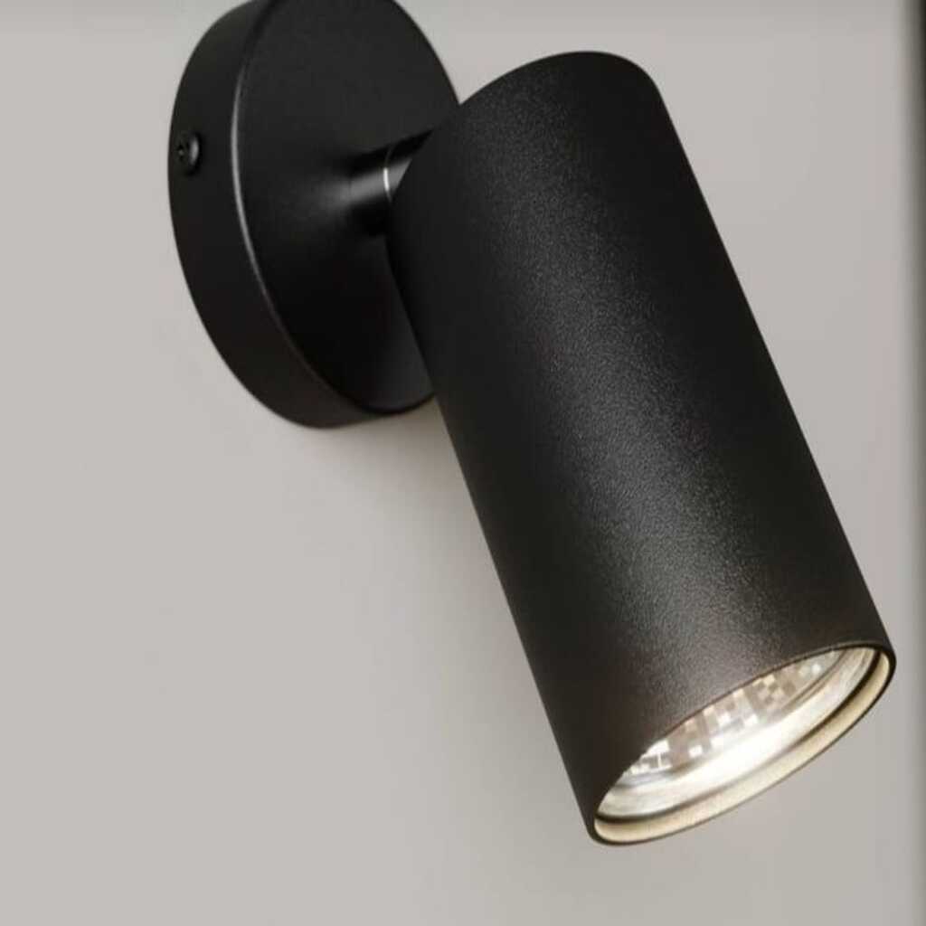 Demet habek mylights gün isigi ampullü paslanmaz siyah gövde LED aplik LED spot Hareketli başlık tekli