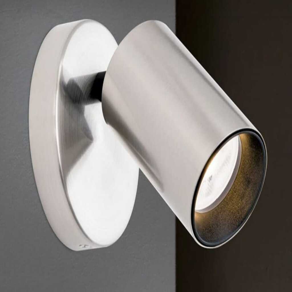 Demet habek mylights gün isigi ampullü paslanmaz inox gövde LED aplik LED spot Hareketli başlık tekli