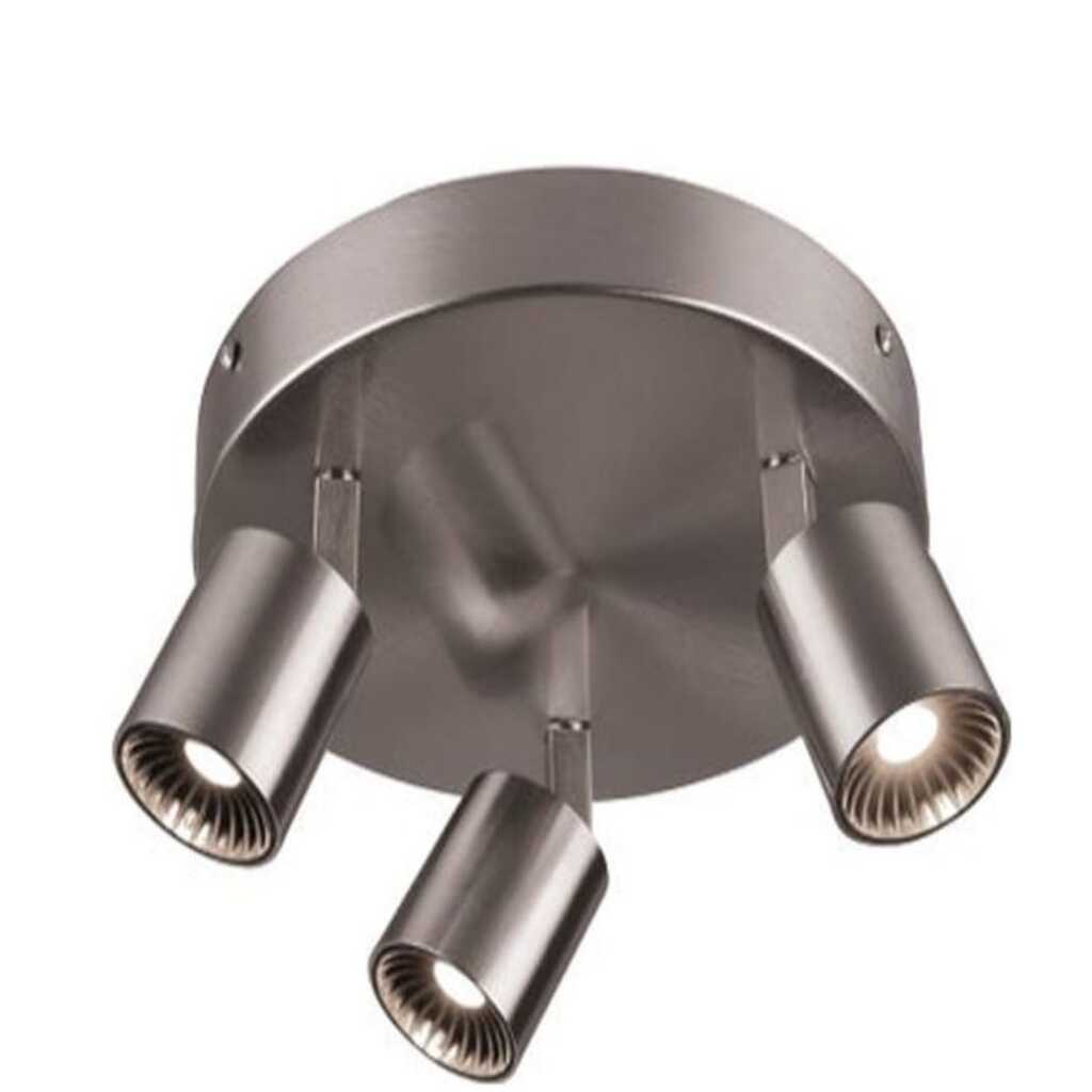 Demet. Habek mylights Panasonic gün ışığı LED ampullü paslanmaz inox üçlü led avize ped apot hareketli başlıklar 30cm en