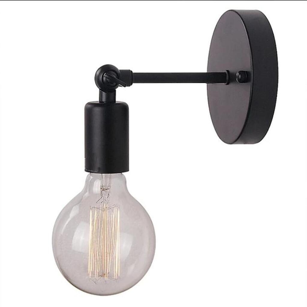 DEMET HABEK MYLİGHTS RETRO MAFSALI MAT SİYAH DUVAR LAMBASI APLİK HAREKETLİ APLİK