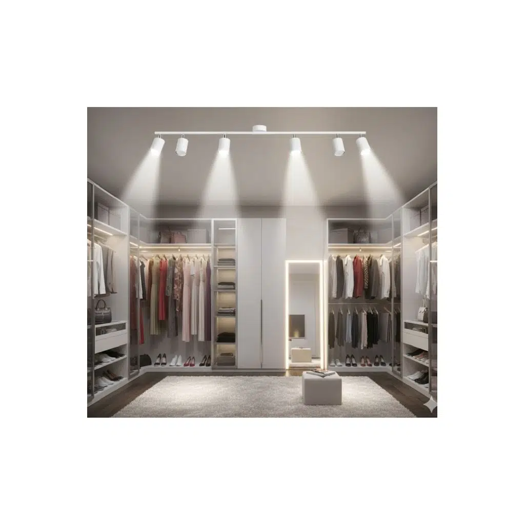 GU10 Altılı 6 lı Hareketli Başlık 150 cm Beyaz Modern Led Tavan Spot Avize Tasarruflu Led Ampul