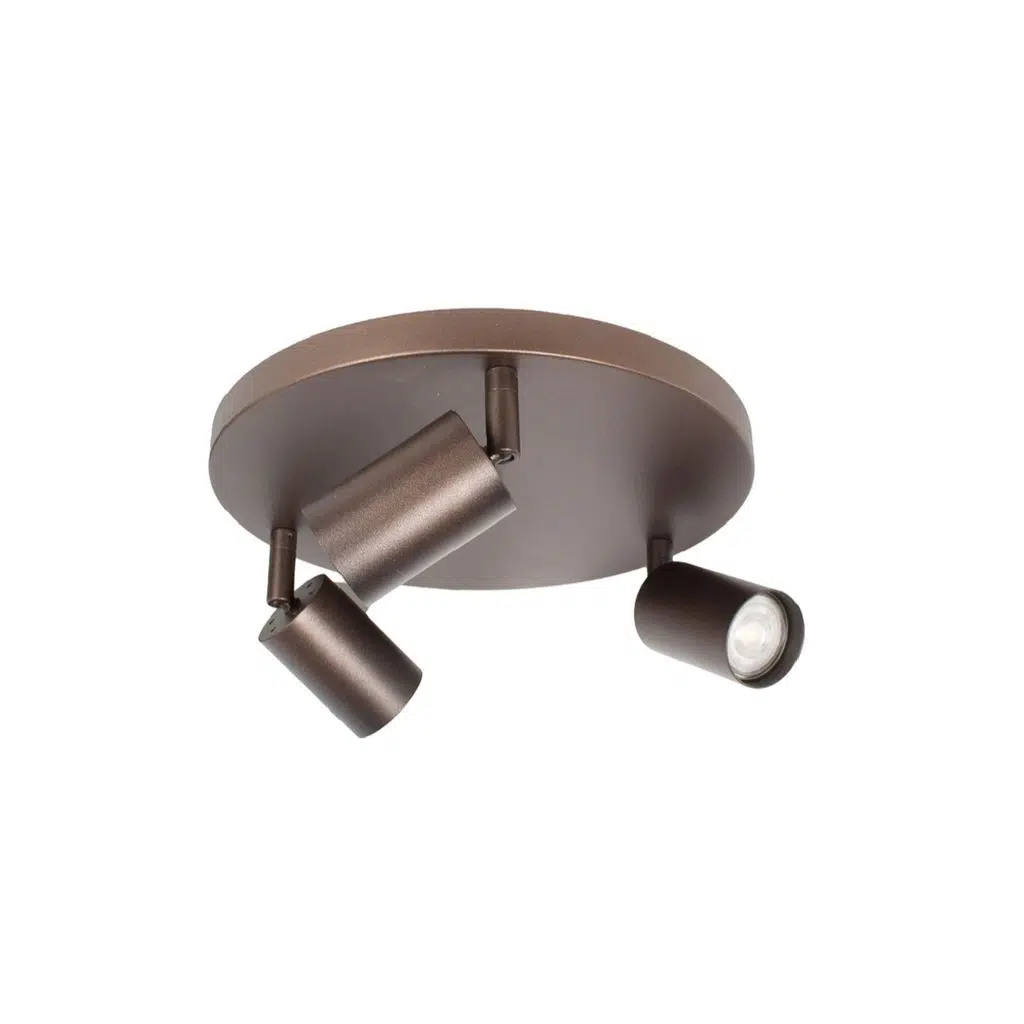 GU10 KAHVERENGİ ÜÇLÜ 3 LÜ TAVAN LED SPOT HAREKETLİ BAŞLIK TAVAN LED AVİZE