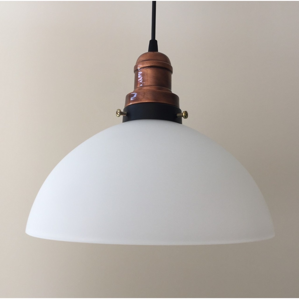 Mat Bakır Tekli Opal Sarkıt Avize 28 Cm (374932234)