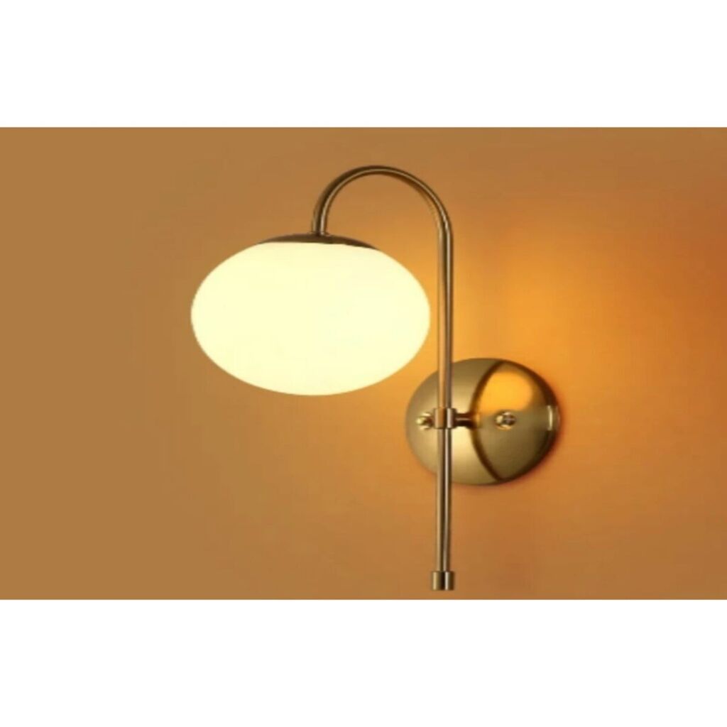 Eskitme Boyalı Opal Camlı Duvar Aplik Gece Lambası