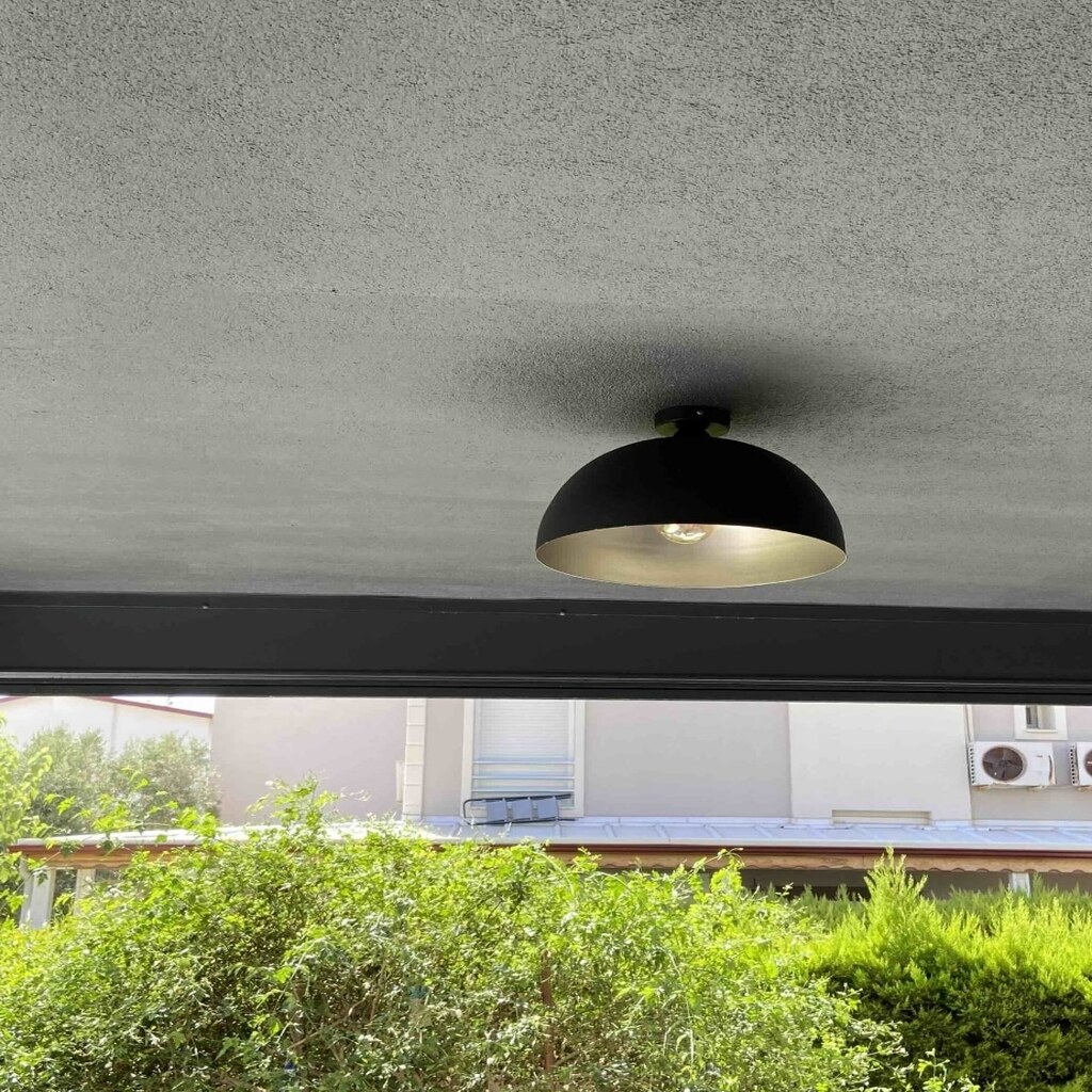 mtlights retro rustik tavan avize plofonyer 40cm metal avize salon oturma odso genc odası avize