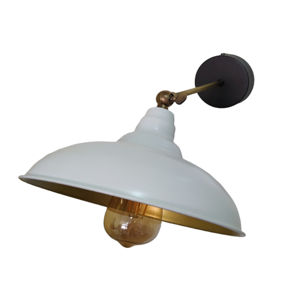 MY LİGHTS RETRO RUSTİK BEYAZ İÇİ ALTIN METAL SARKIT AVİZE APLİK