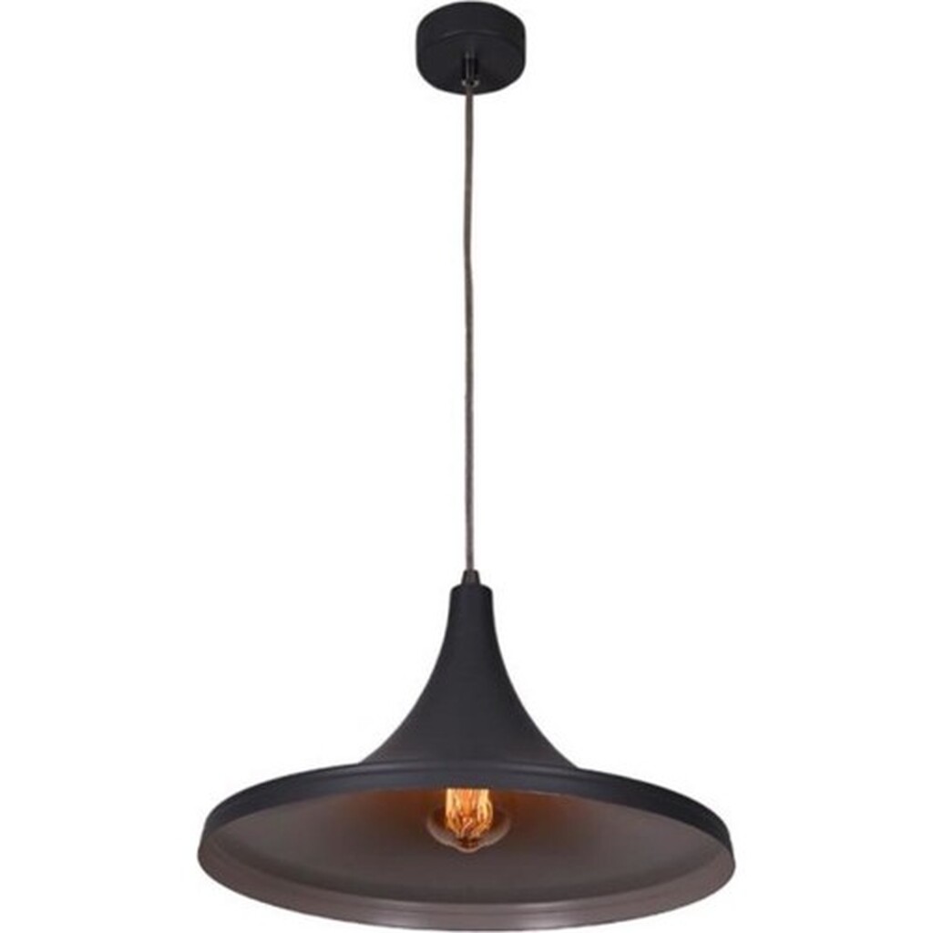 Mylight Metal Sarkıt Cam Avize Siyah