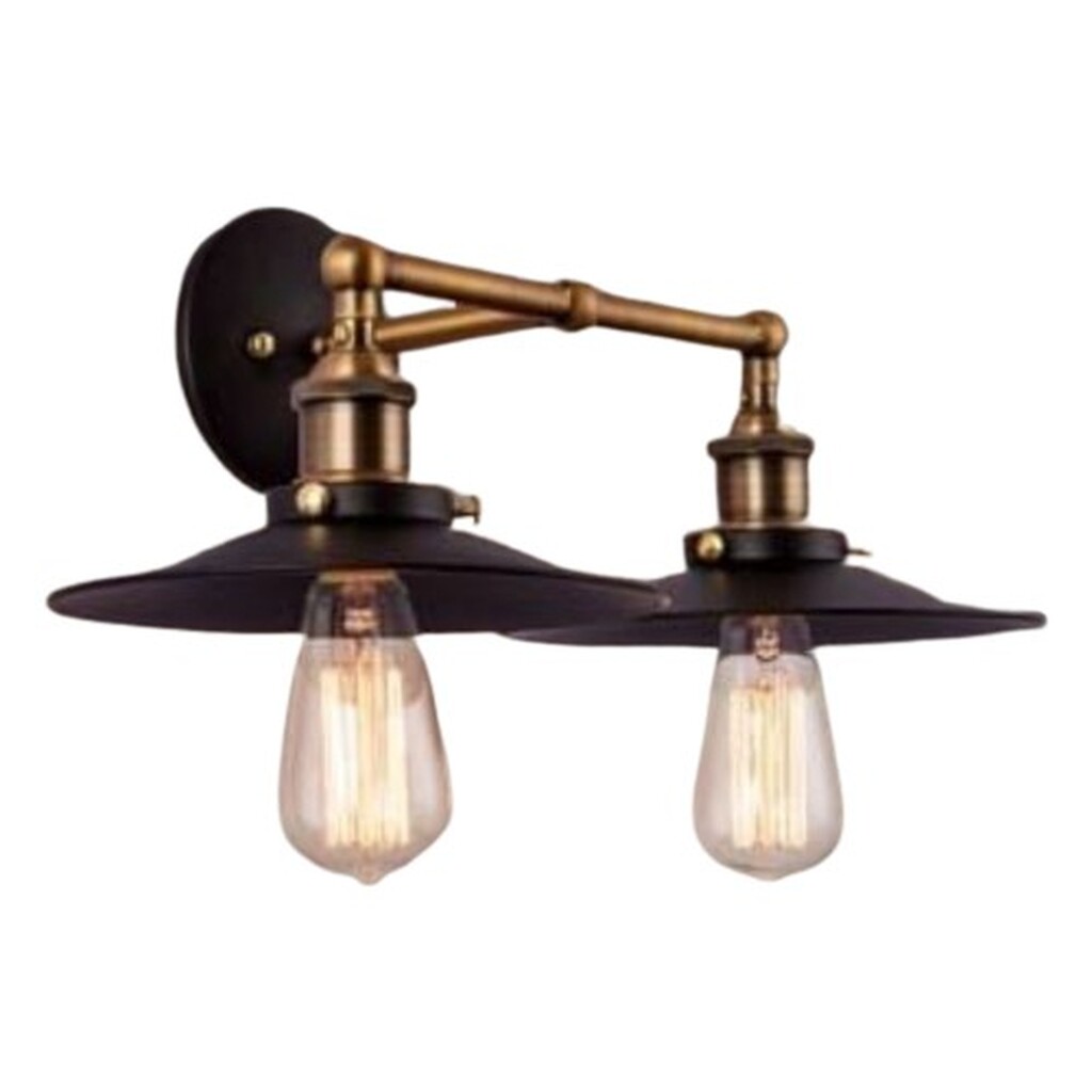 Mylight Retro Aplik 2'li Siyah ve Eskitme Rustik