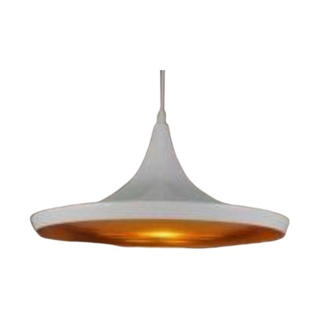 Mylight Retro Beyaz Içi Sarı Sarkıt Avize 35 cm