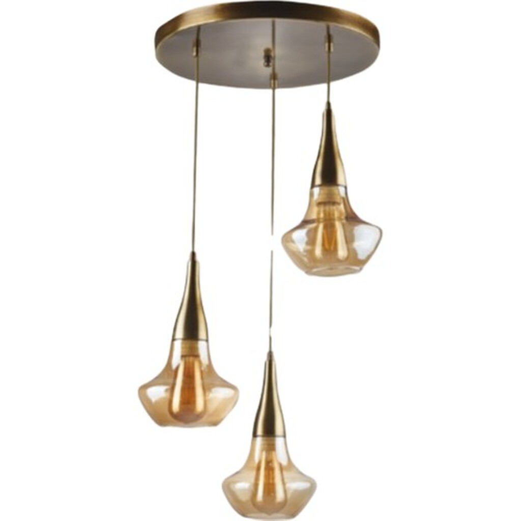 Mylight Retro Eskitme 3'lü Sarkıt Avize Bal Cam