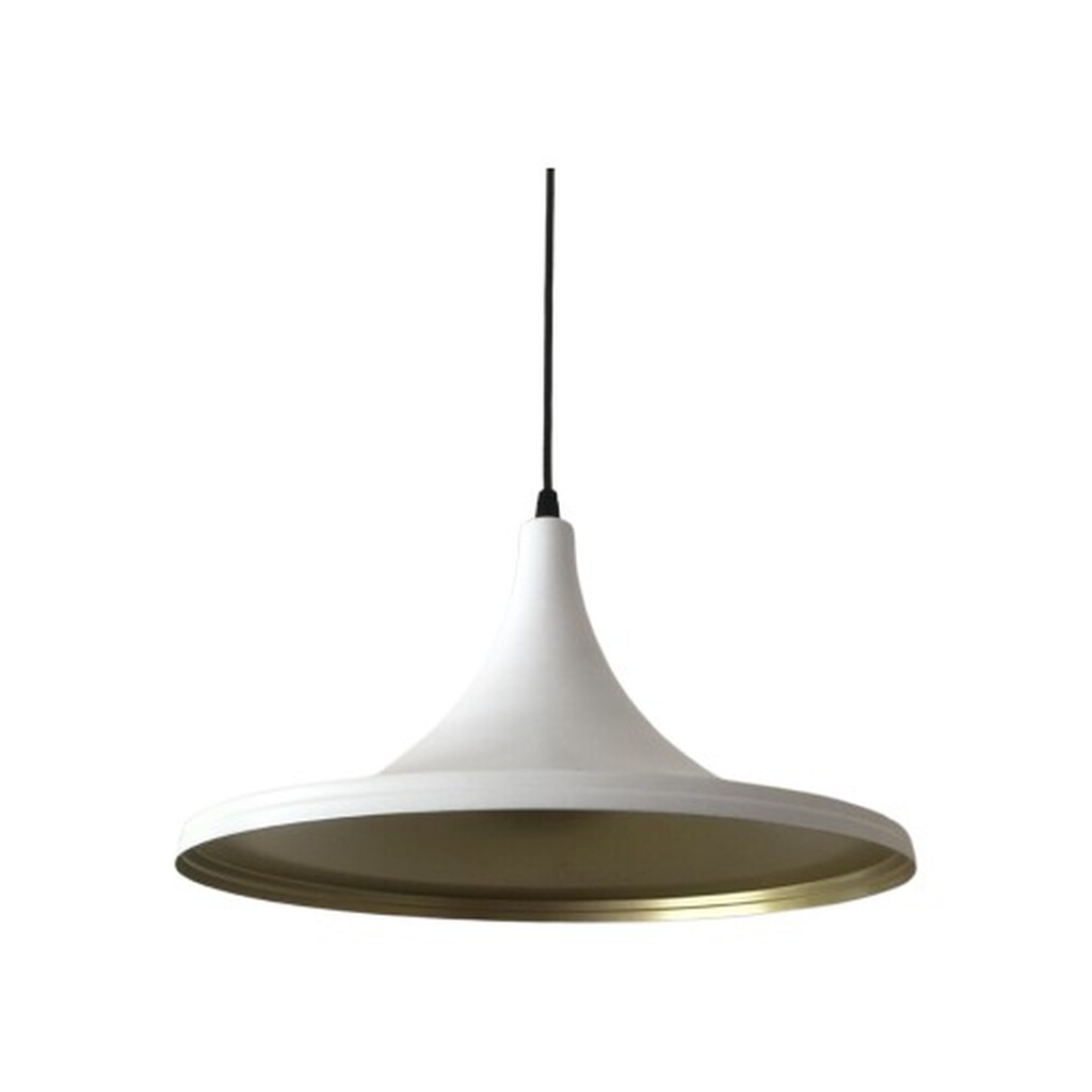 Mylight Retro Mat Beyaz Içi Sarı Sarkıt Avize 35 cm