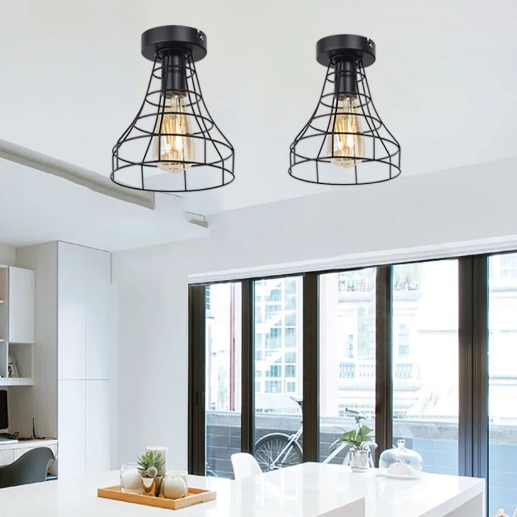 MYLİGHT S RETRO RUSTİK KONİK KAFES ARMATÜR AVİZE