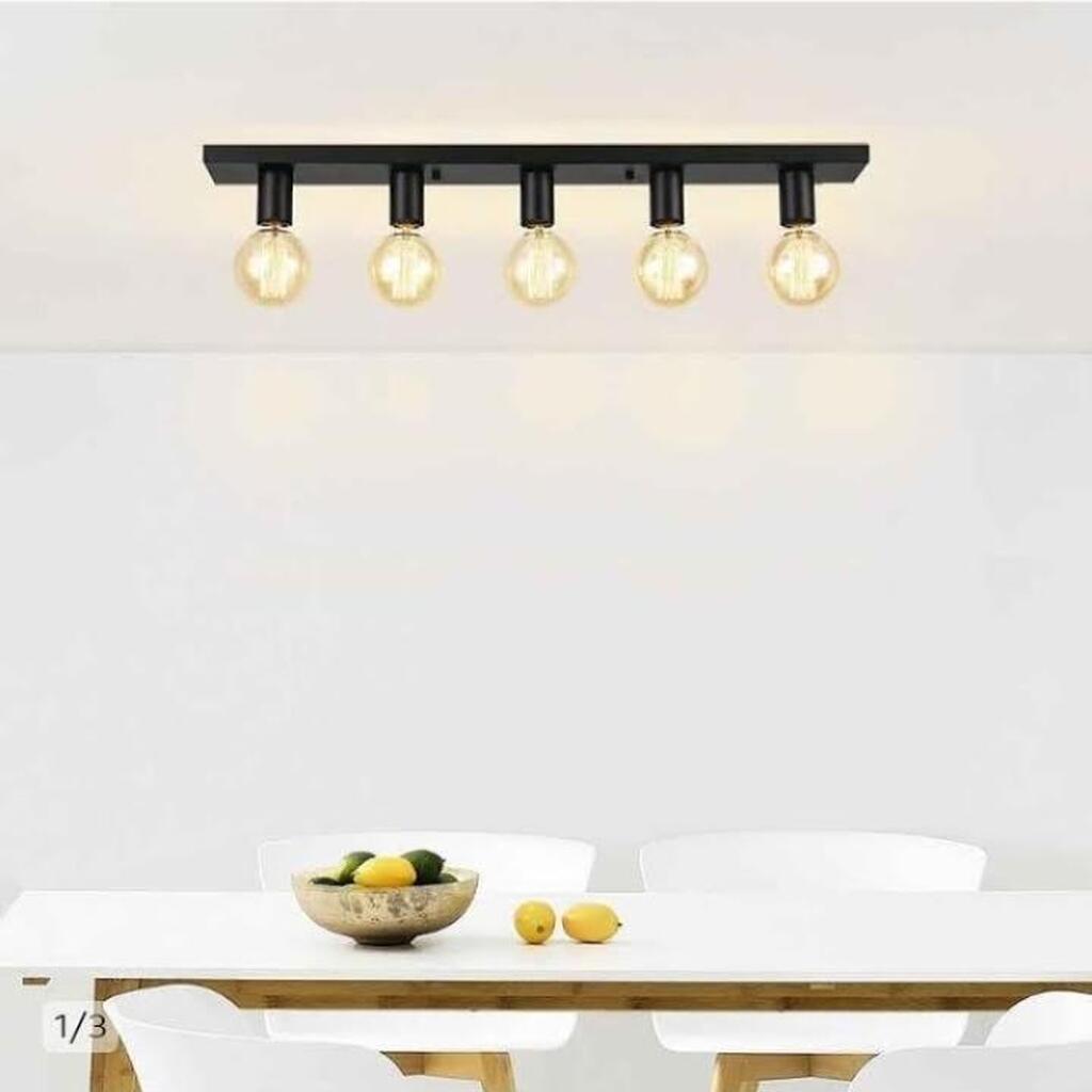 MYLİGHT S RETRO RUSTK PLOFONYER TAVAN AVİZE BEŞLİ 60CM EN SIRALI