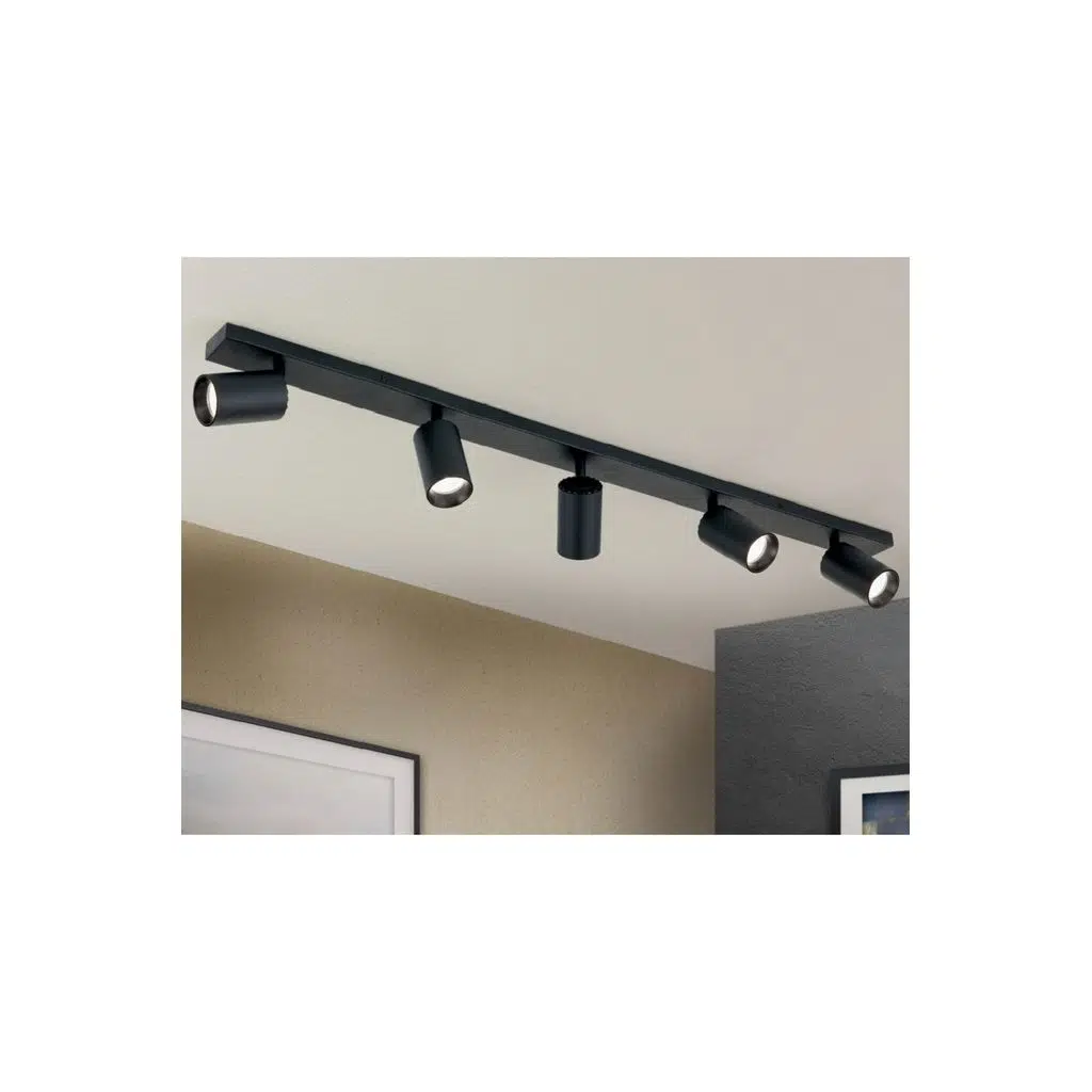 Mylights 120 Cm Modern Plofonyer Beşli Led Spot Tavan Avize Tasarruflu Led Ampul Kafe Mutfak Koridor