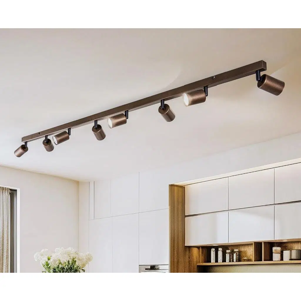 mylights 150cm LED SPOT AVİZE KAHVE RENK GÜN IŞIĞI OS-RAM LED AMPULLÜ 3000K SALON AVİZE TASARRUFLU LED AVİZE 