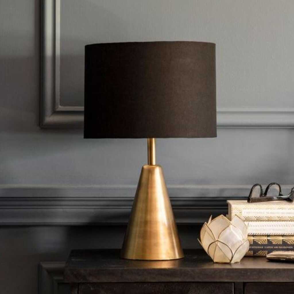 MYLİGHTS MASA ABAJUR MASA LAMBASI GECE LAMBASI YATAK BAŞI LAMBASI SİYAH ABAJUR 