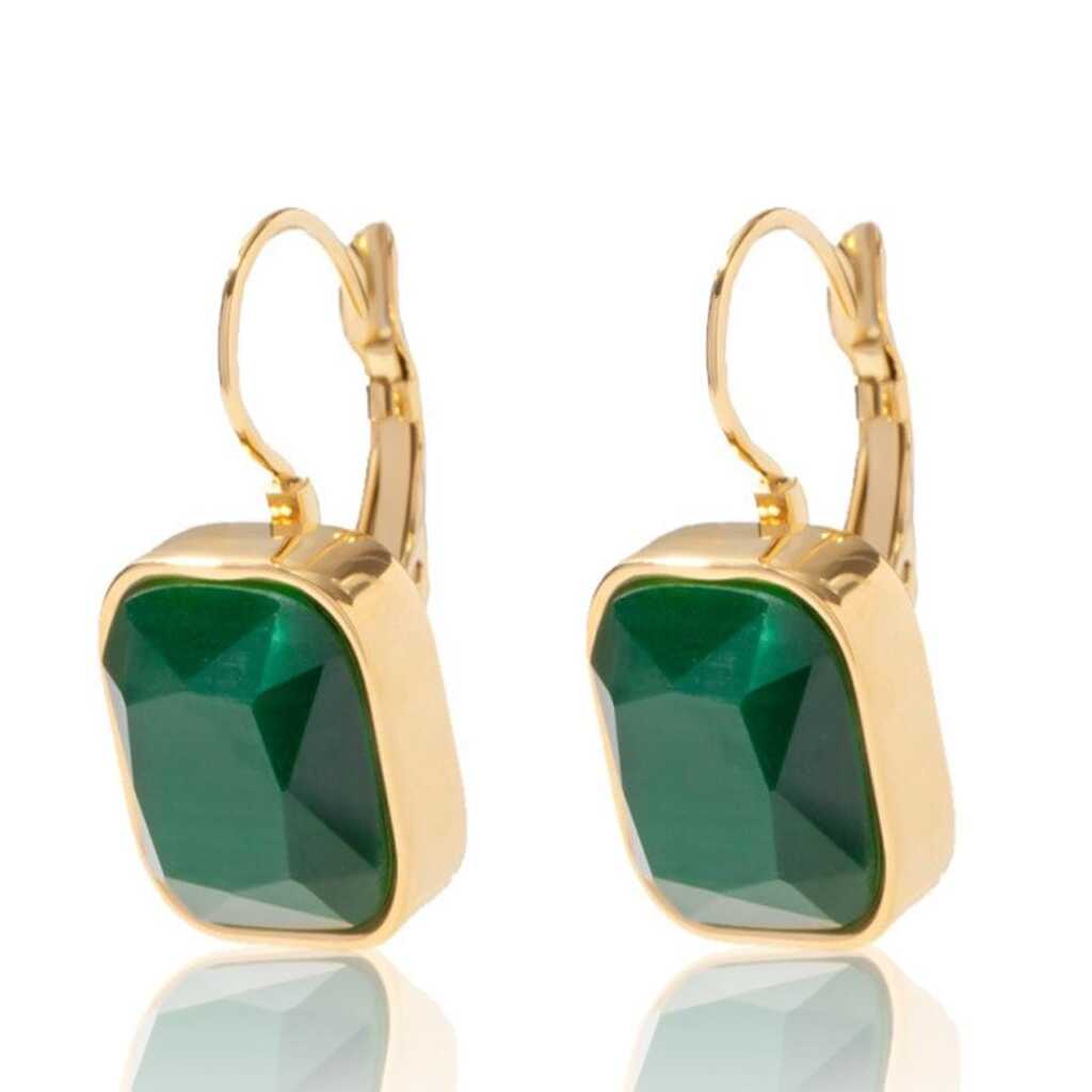 MYLİGHTS 316 L zümrüt taşlı çelik küpe asla karamaz üçretsiz kargo 