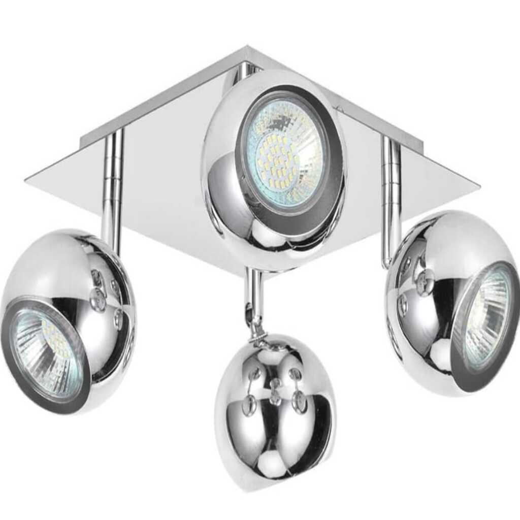 MYLİGHTS 4lü krom SPOT KÜRE GÜN IŞIĞI AMPULLÜ hareketli duvar aplik led avize 