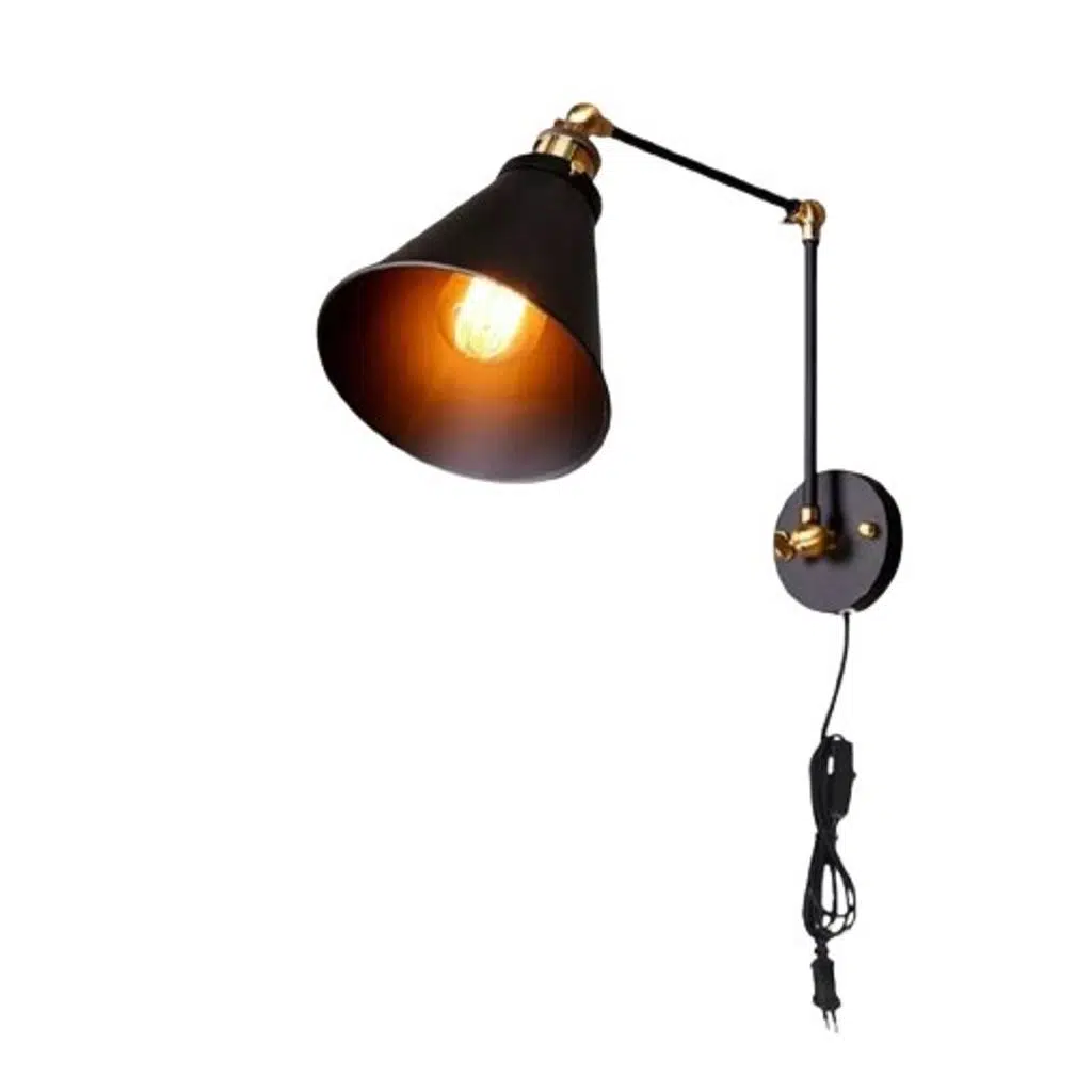 MYLİGHTS AKROBATİK HAREKETLİ FİŞLİ KABLOLU ANAHTARLI APLİK OKUMA LAMBASI DUVAR APLİK 