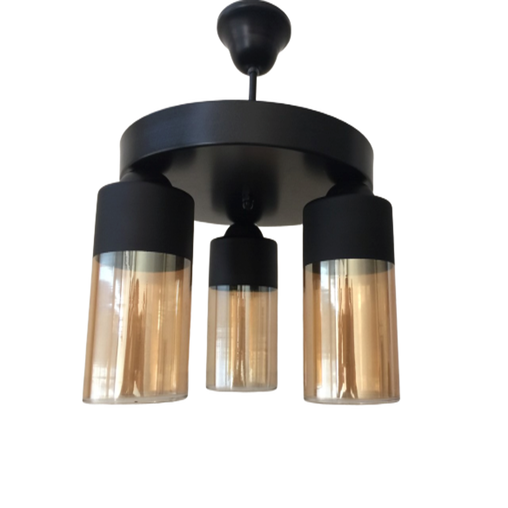 MYLİGHTS AVİZE RETRO İKİLİ ÜÇLÜ PLOFONYER AVİZE 30 CM