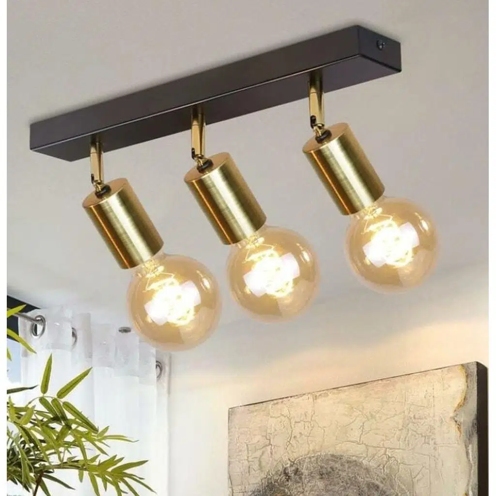 MYLİGHTS AVİZE RETRO ÜÇLÜ PLOFONYER AVİZE SIRALI ÜÇLÜ E27 DUYLU 