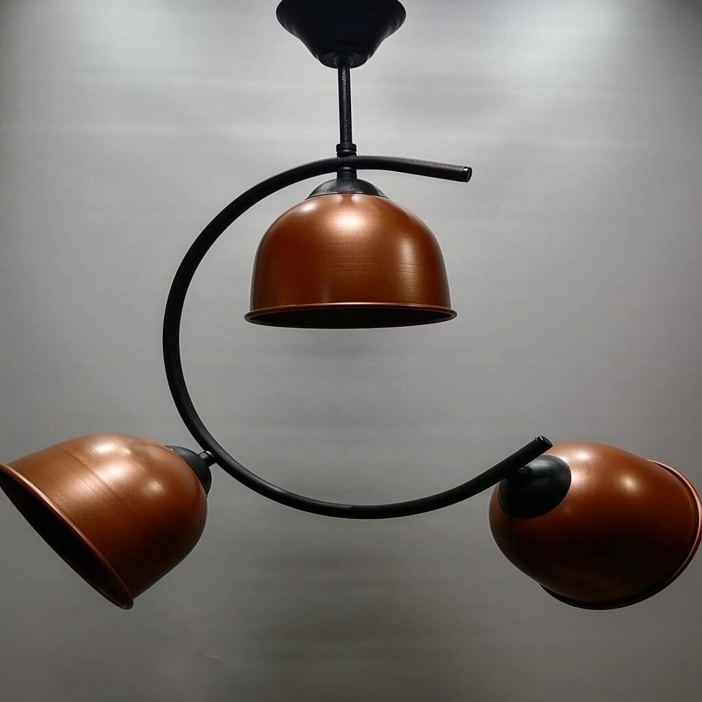 MYLİGHTS BAKIR BAŞLIKLI ÜÇLÜ SARKIT METAL AVİZE