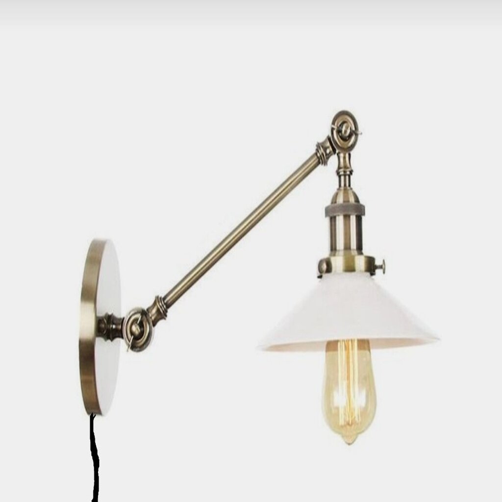 MYLİGHTS BAKIR ESKİTME KABLOLU AHANATARLI DUVAR APLİK YATAKBAŞI OKUMA LAMBASI