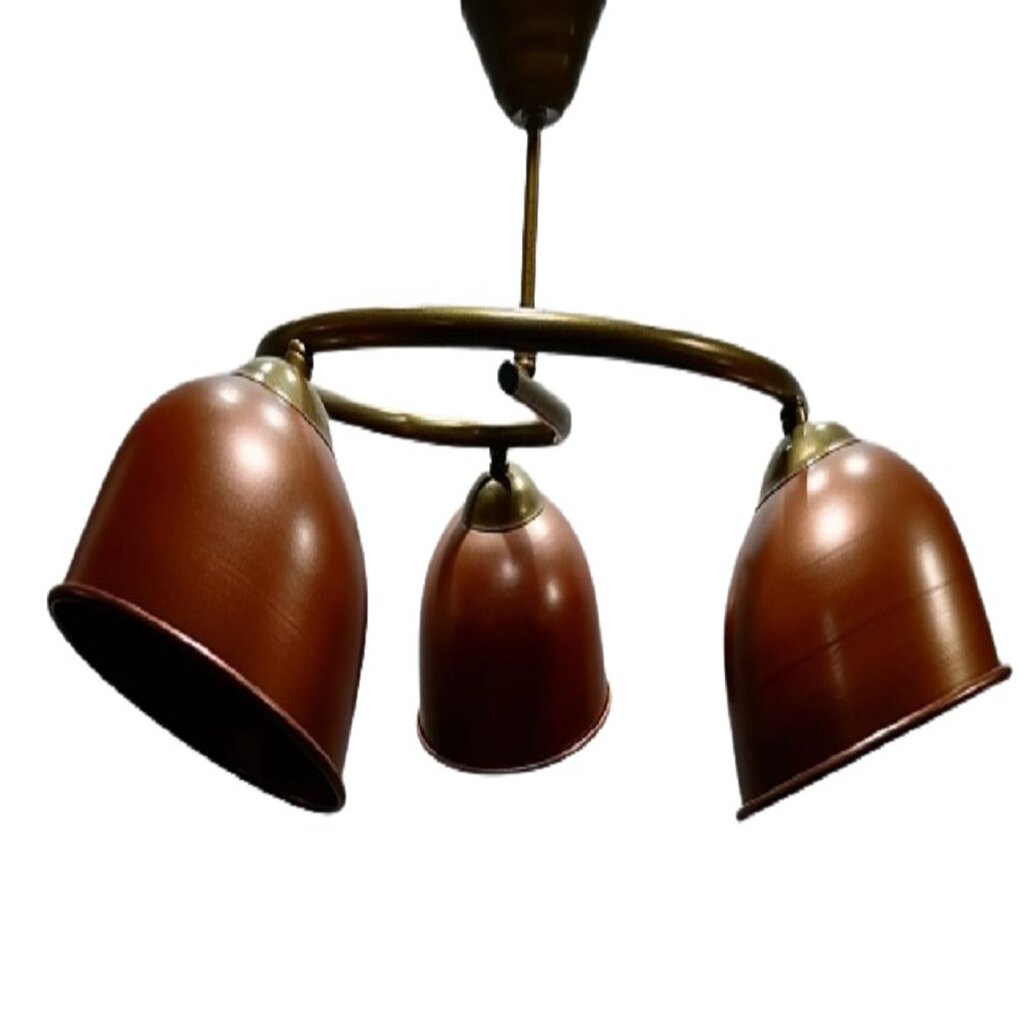 MYLİGHTS BAKIR ÜÇLÜ METAL AVİZE RUSTİK VİNTAGE AVİZE