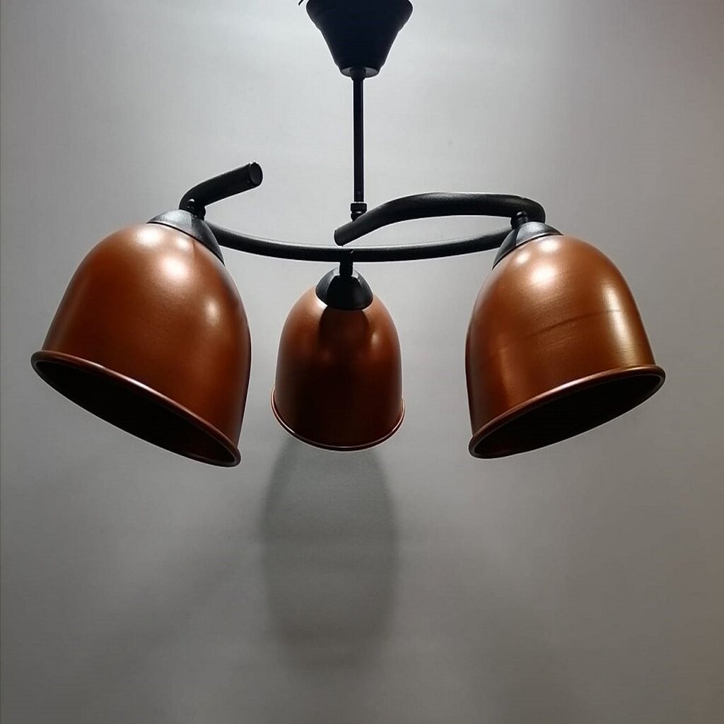 MYLİGHTS BAKIR ÜÇLÜ METAL AVİZE RUSTİK VİNTAGE AVİZE