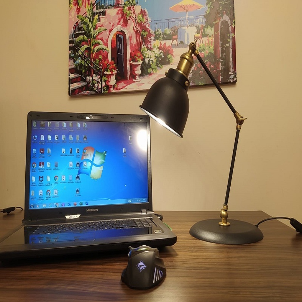 MYLİGHTS BANKER MASA LAMBASI AKROBATİK OKUMA LAMBASI SİYAH BAŞLIK