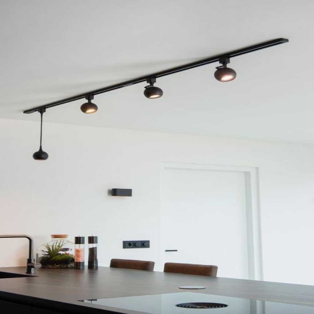 mylights led ampullü lküre ray spot 2mt rat ameninyum gövde 