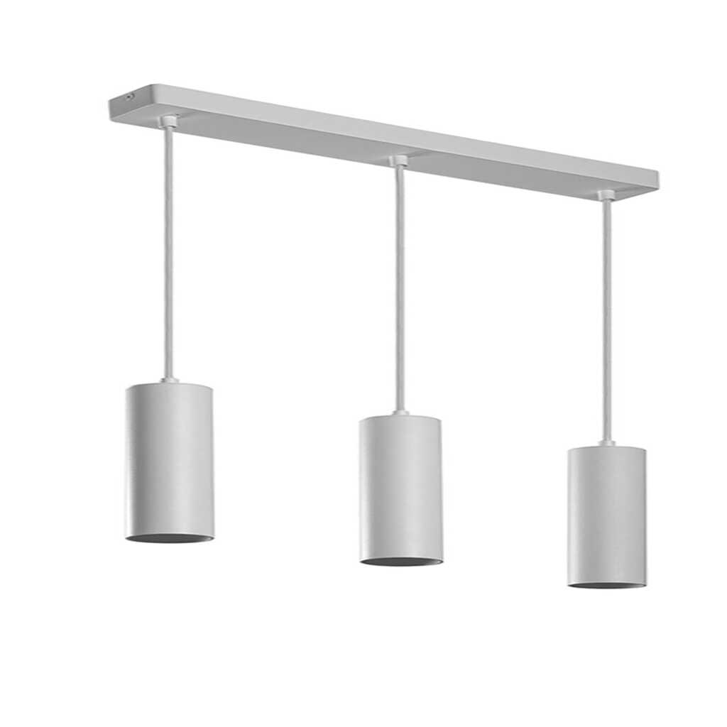 MYLİGHTS beyaz os-ram led ampullü beyaz metal sıralı led avize masa üstü üçlü led 3000k 