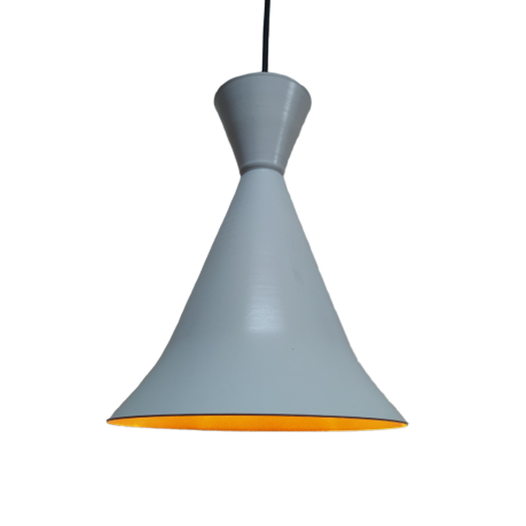 MYLİGHTS BEYAZ İÇİ ALTIN KONİK METAL SARKIT AVİZE RUSTİK TEKLİ SARKIT