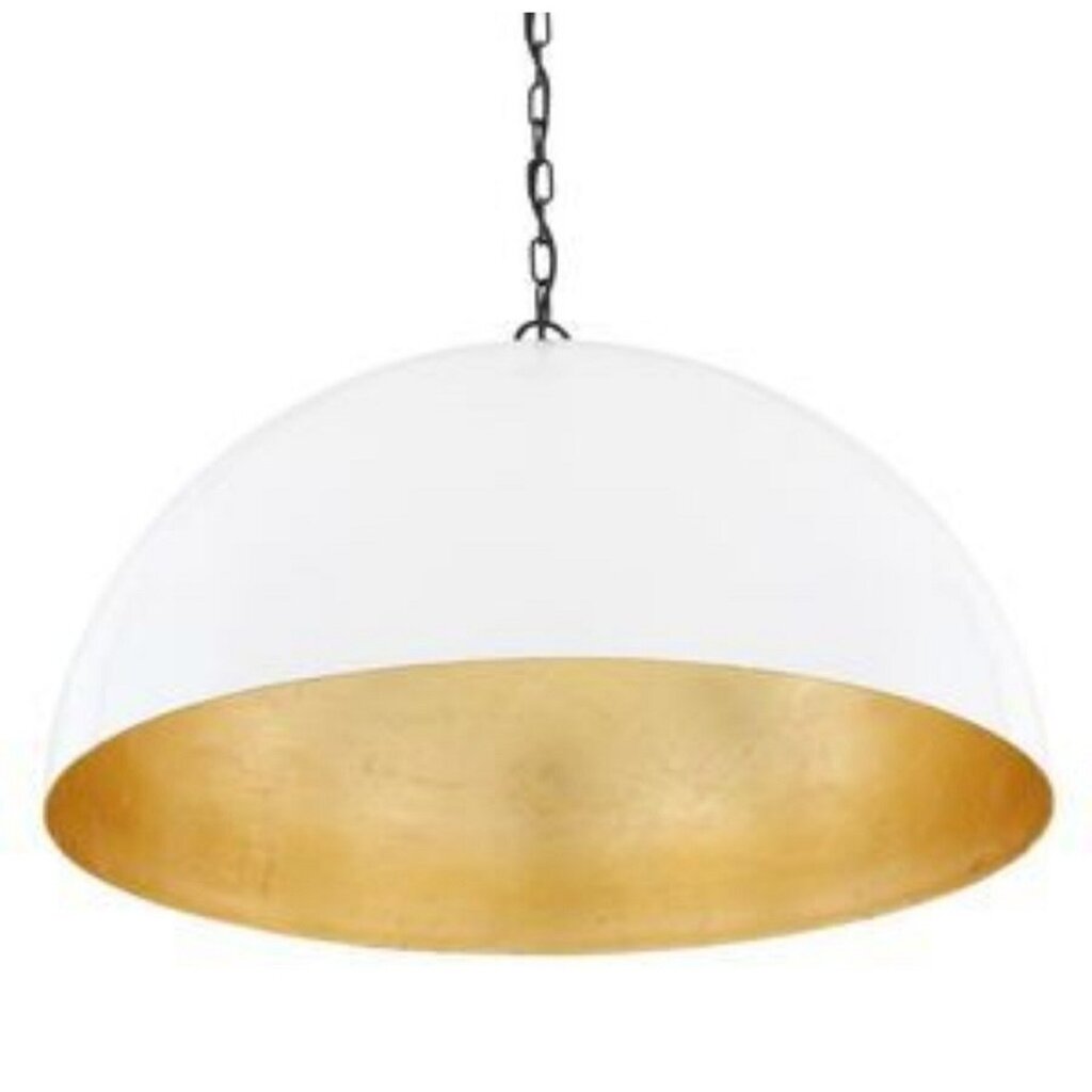 MYLİGHTS BEYAZ İÇİ ALTIN ZİNCİRLİ VİNTAGE RUSTIK METAL SARKIT 40 CM 