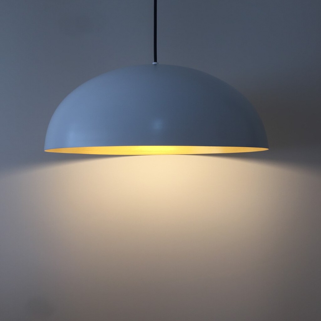 MYLİGHTS BEYAZ İÇİ SARI METAL SARKIT AVİZE 40 CM