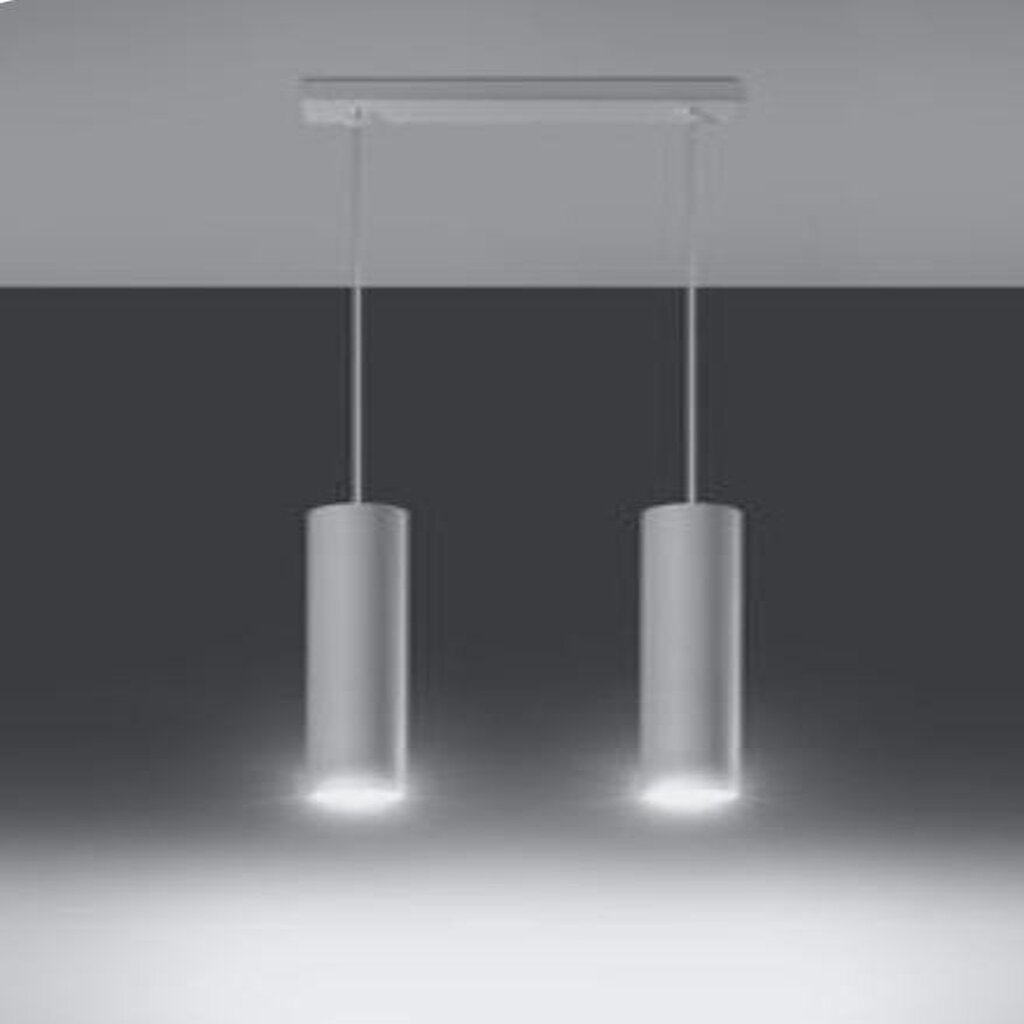 MYLİGHTS BEYAZ METAL LED AVİZE BEYAZ LED AMPULLÜ İKİLİ SIRSALI 