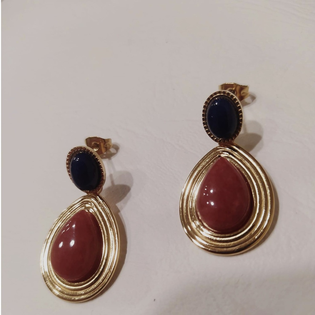 MYLİGHTS 316 L çelik iki renk taşlık küpe asla kararmaz üçretsiz kargo 