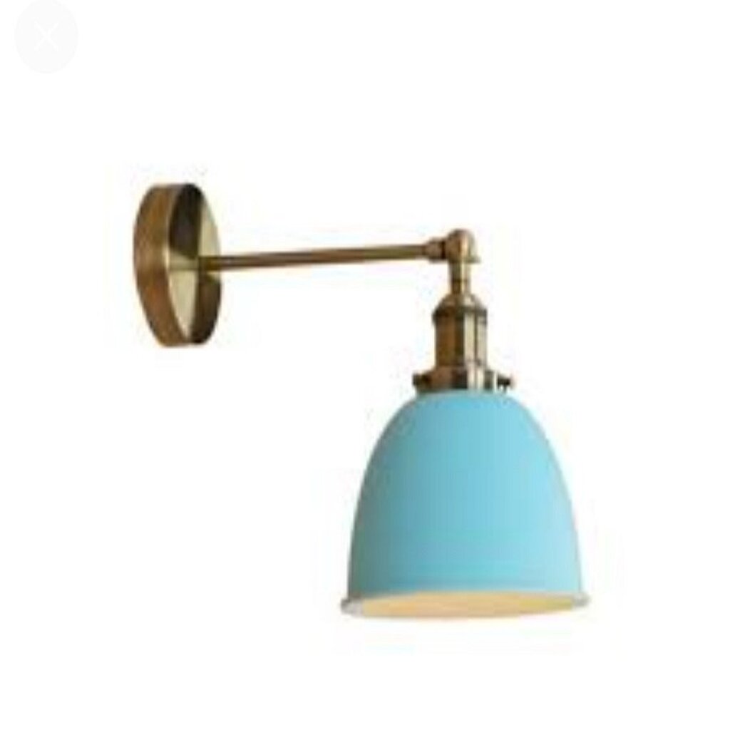 MYLİGHTS BRONZ ESKİTME MAVİ BAŞLIKLI HAREKETLİ APLİK DUVAR LAMBASI OKUMA LAMBASI