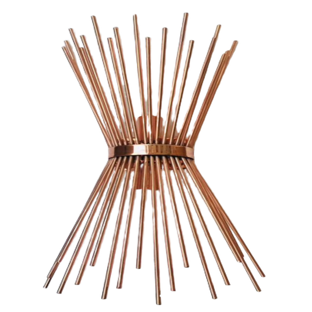 Mylights Büyük Boy Bakır Kirpi Aplik 2XE27 Duy Rustik Aplik Duvar Lambası