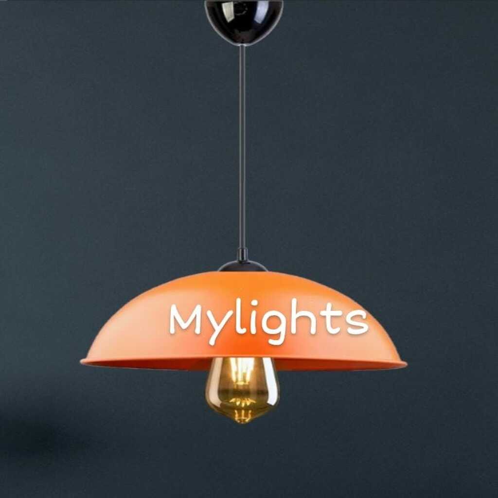 MYLİGHTS COCUK ODASI GENC ODASI MUTFAK YATAK ODASO CAFE BAR TURUNCU METAL SARKIT 20CM 