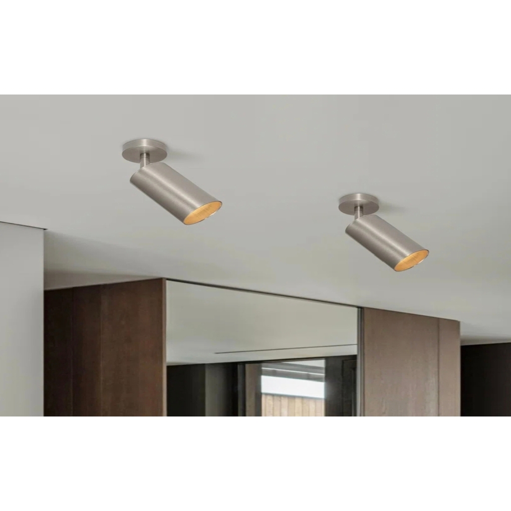 Mylights demet habek inox kaplama led spot tekli aplik günışığı ve beyaz (Os#ram) ampul ile
