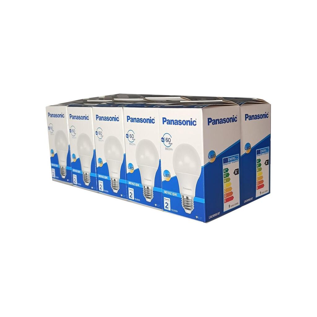  PANASONIC 8,5 W E27 BEYAZ IŞIK LED AMPUL 6500K 10 ADET FİYATIDIR 