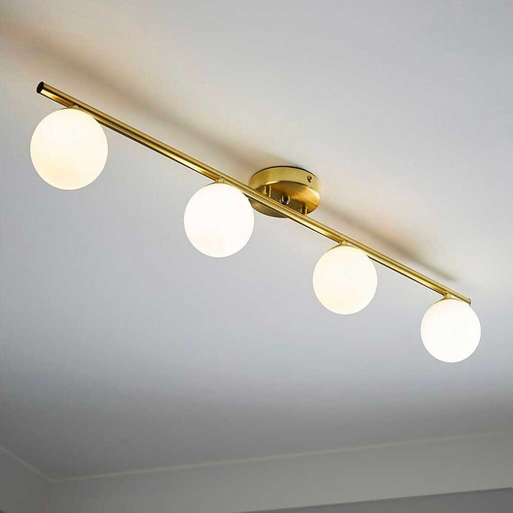 MYLİGHTS dmrtlü mat sarı kaplama salon avize 100 cm modern avize opal camlı 