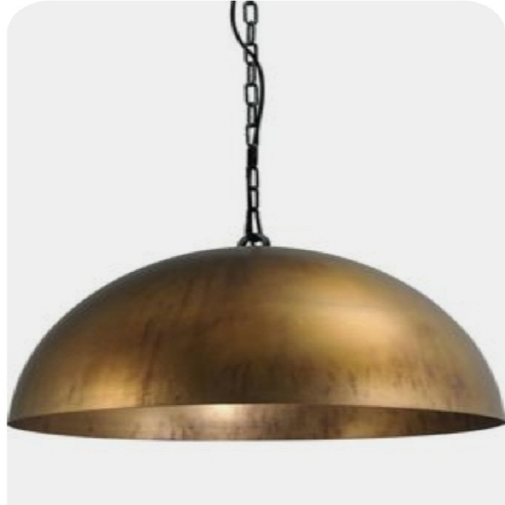 MYLİGHTS ESKİTME FIRCALANMIŞ RETRO RUSKİT METAL SARKIT VİNTAGE AVİZE ZİNCİRLİ ASKI 40 CM EN