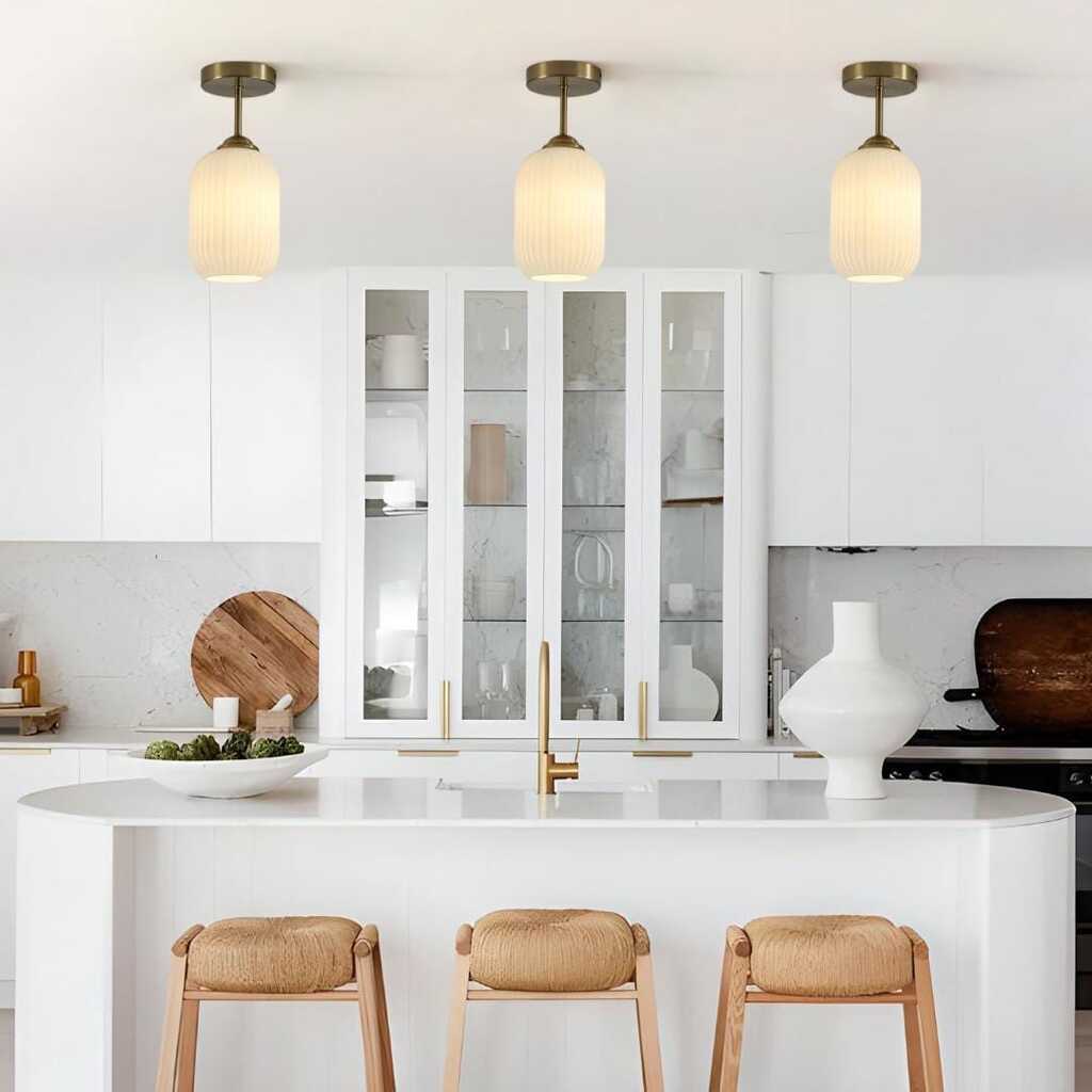 MYLİGHTS İKİ ADET FİYATIDIR RUSTİK VİNTAGE OPAL CAMLI TAVAN PLOFONYER AVİZE 14 cm cap 