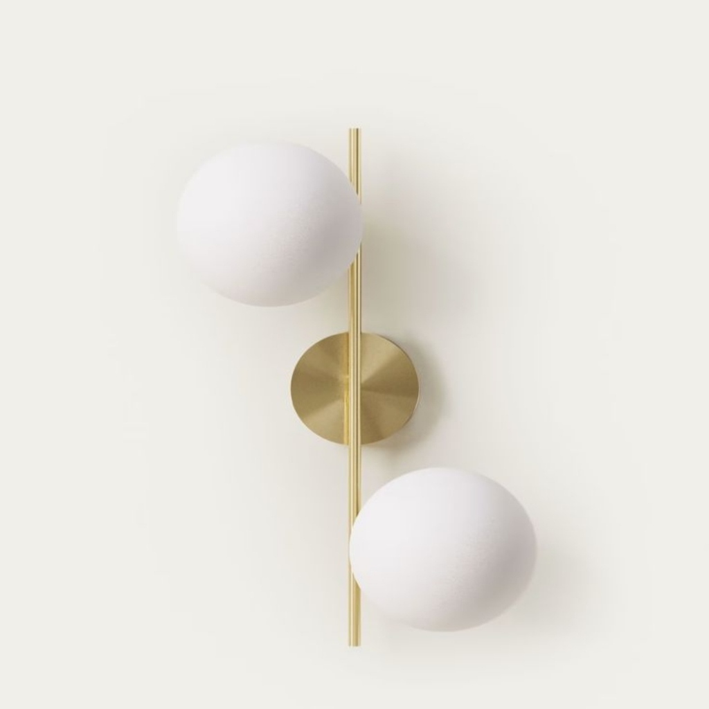 MYLİGHTS İKİLİ ESKİTME RUSTİK OPAL CAMLI APLİK TAVAN AVİZE DUVAR LAMBASI 