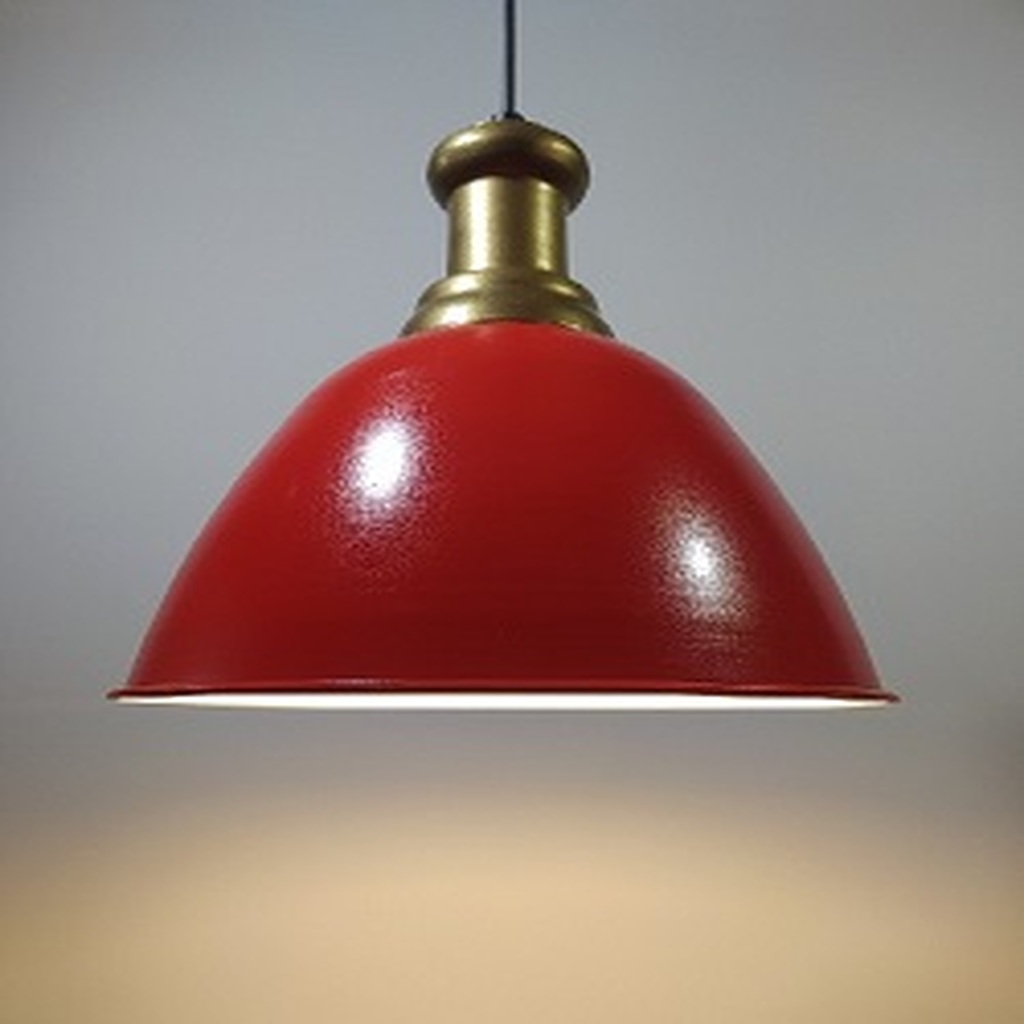 MYLİGHTS KIRMIZI METAL SARKIT AVİZE BRONZ ASKILI